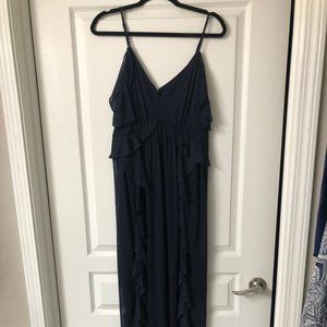 Express Dark Blue Floor Length Gown